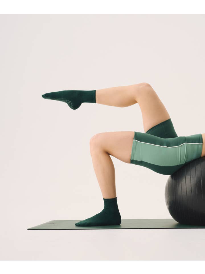 MoveActive – Meias - Mulher por atacado – Meias Crew Antiderrapantes - Verde Floresta4