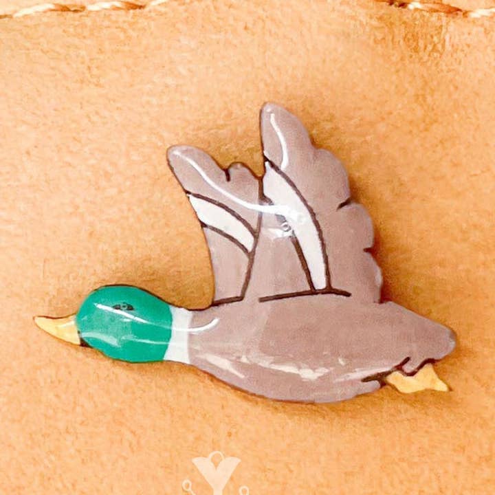 Mallard Duck Pin - Flying Bird Brooch - Lake House Jewelry for wholesale by PinTonik
