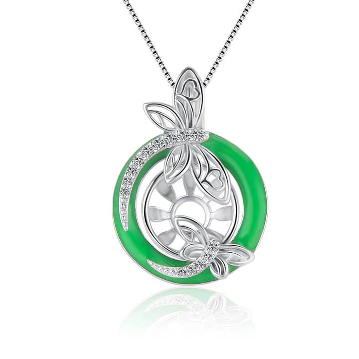 Sterling Silver Necklace Dragonflies for wholesale by Island Pearl Traders