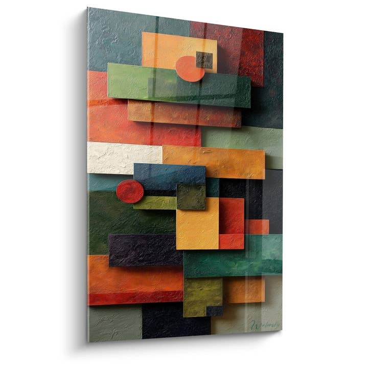 Tableau Géométrique Fusion Modulaire - édition Bauhaus pour la vente par Walensky