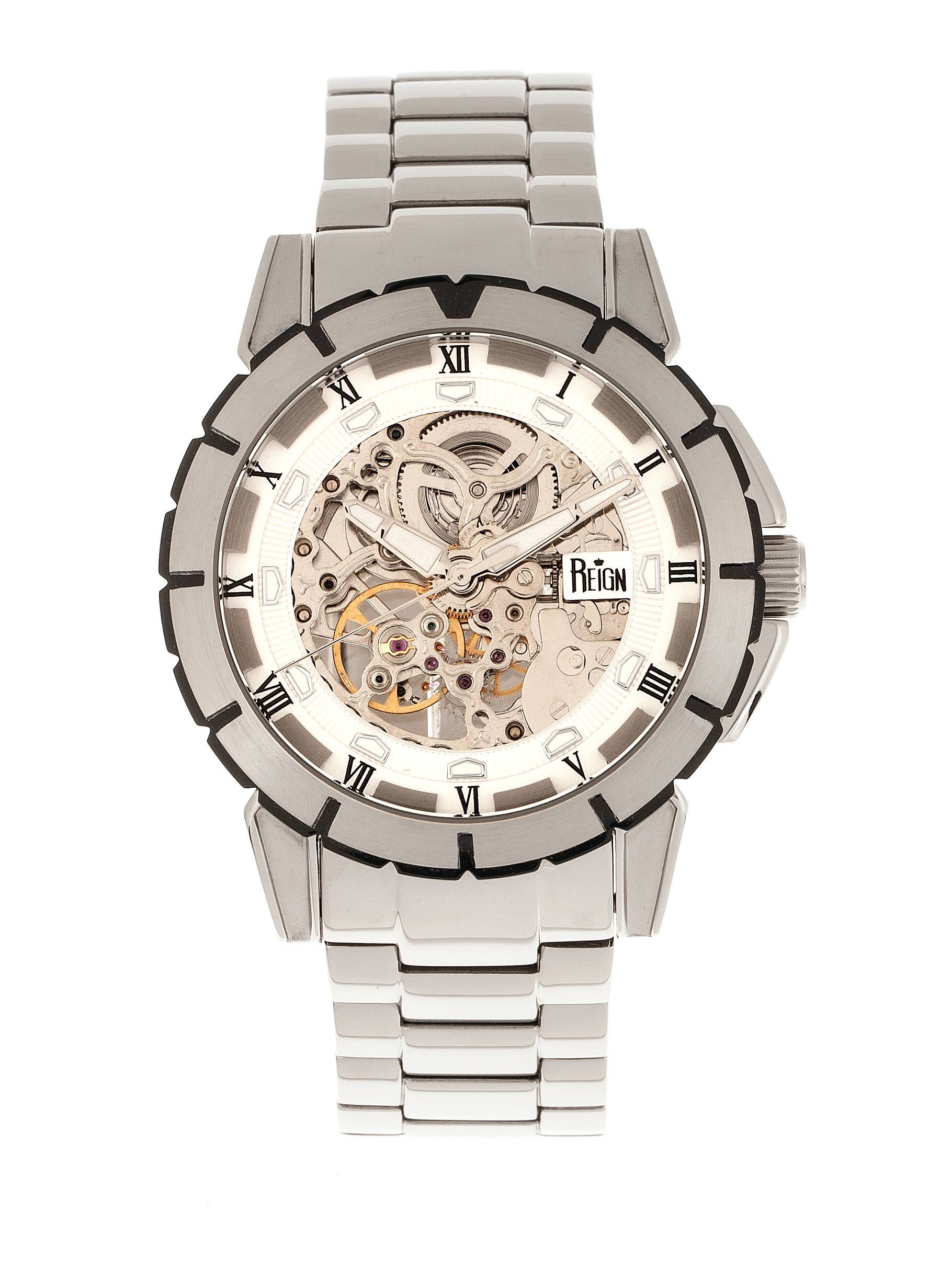 Reign - Vente Montre – homme - Montre automatique squelette avec bracelet en acier inoxydable Reign Philippe0