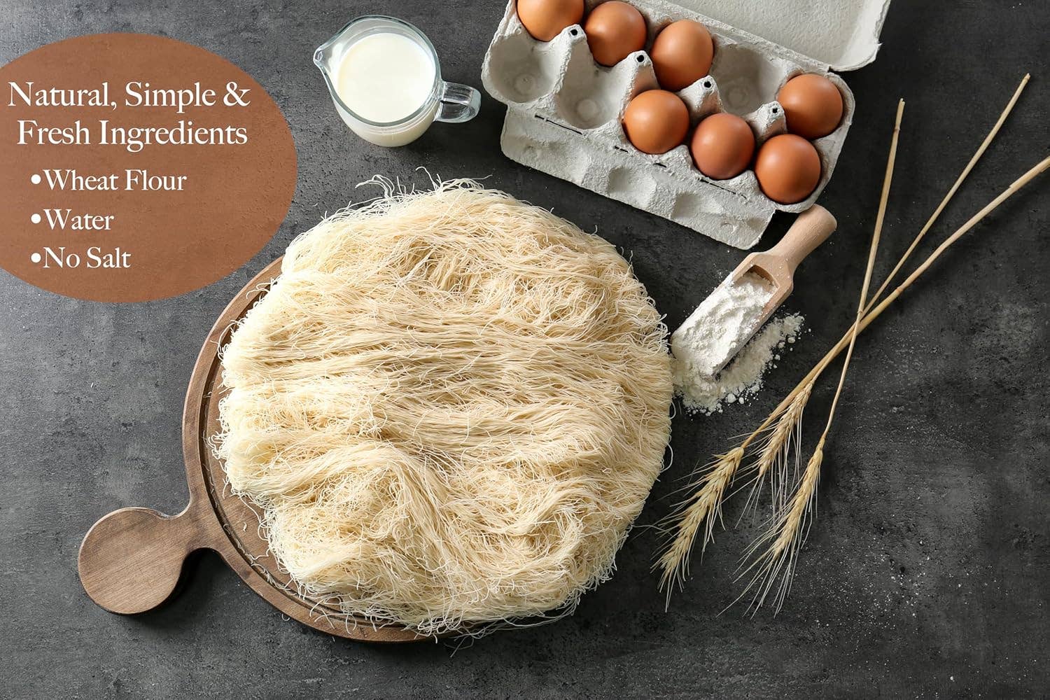 UniqBite - Wholesale Sprinkles - Raw Kataifi | Dried&Shredded Phyllo Dough | 1.1lb (500g)3