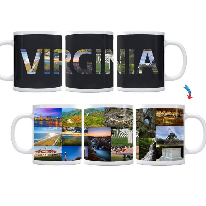 Delstaten Virginia färg ändra kaffemugg för wholesale av Sunkiss