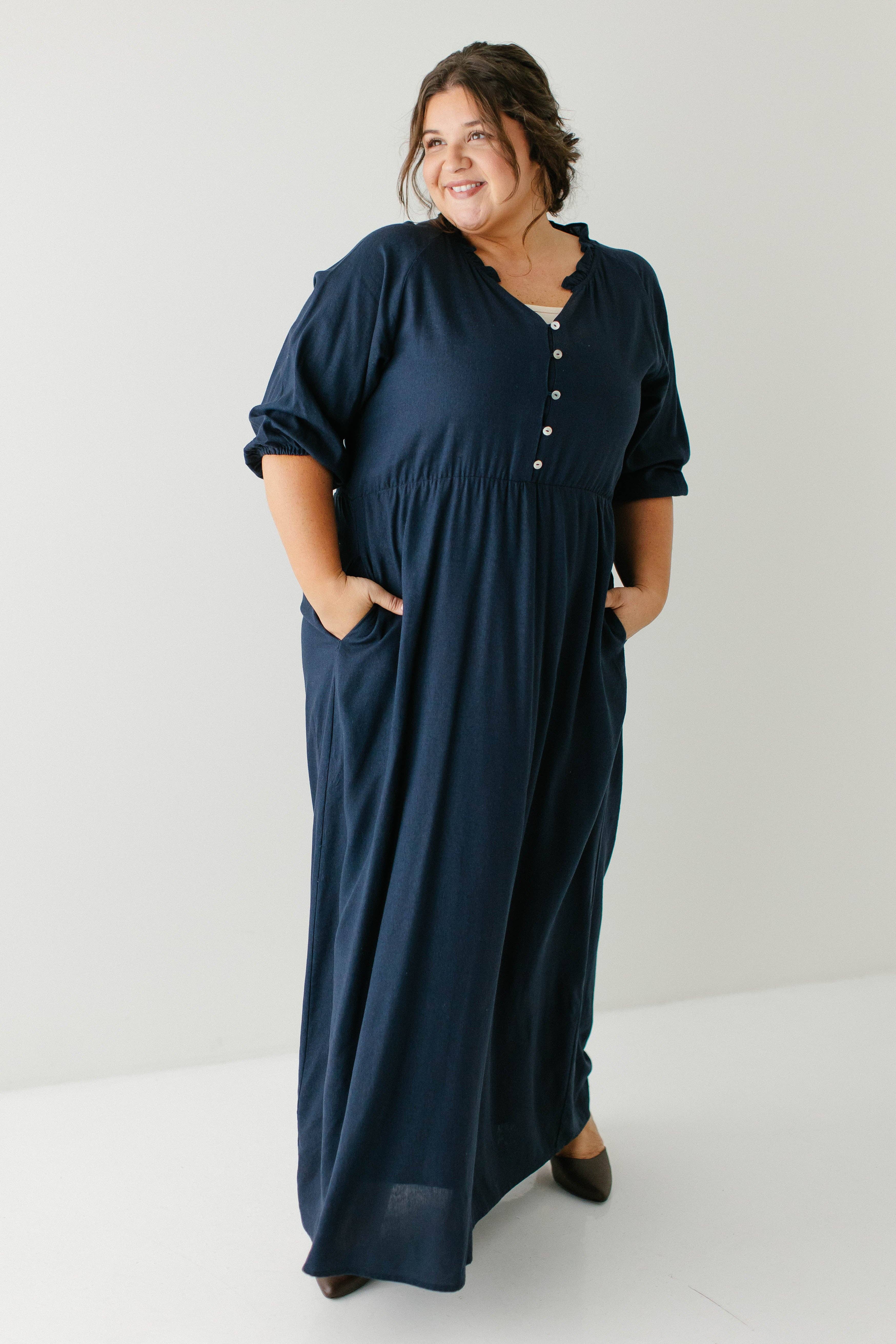 The Main Street Exchange - Wholesale Dress - Women's - 'Kenzi' Ruffle Detail Maxi Dress5