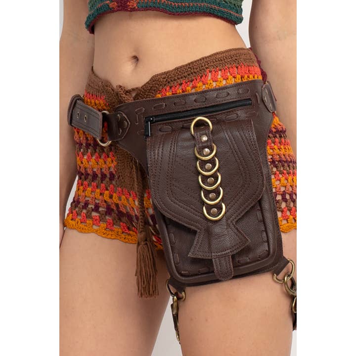 Lakhays Collection Inc. - Wholesale Belt Bag - Women's - D-ring Leaf Belt Bag