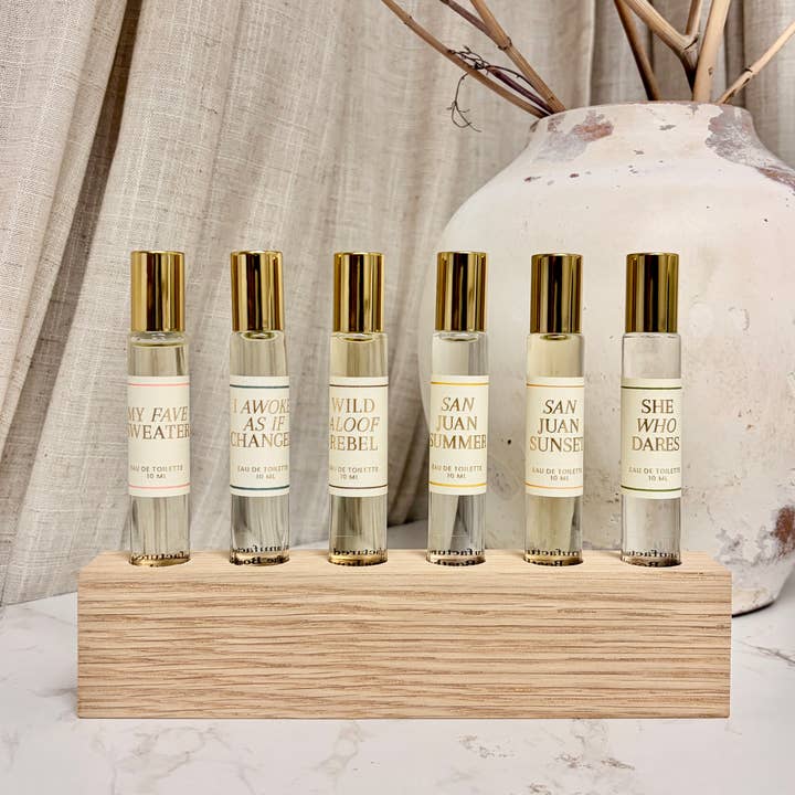 Wood Tester Tray or Display | 10ml Perfume for wholesale by Boathouse