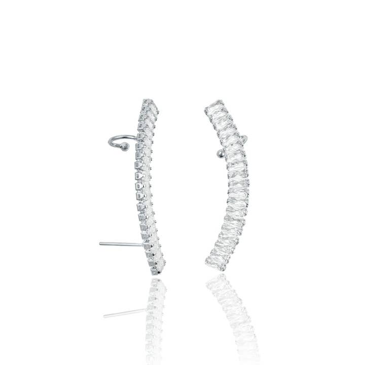 MIA Jewelry - Wholesale Hoop Earrings - Crawler Baguette Earrings (I406)2