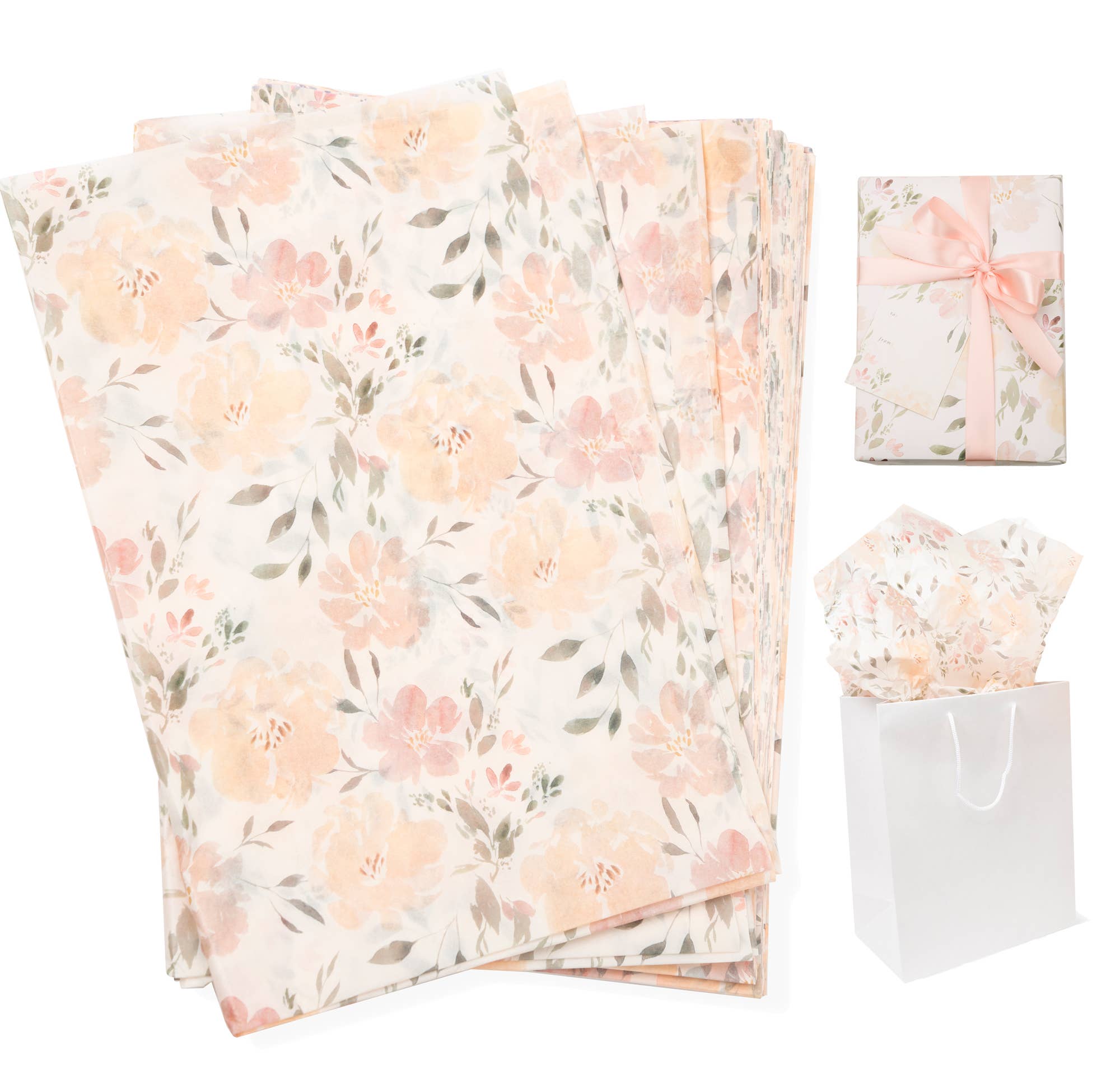 Itsy Belle Studio - Wholesale Tissue Paper - Floral Tissue Paper 28 large sheets4