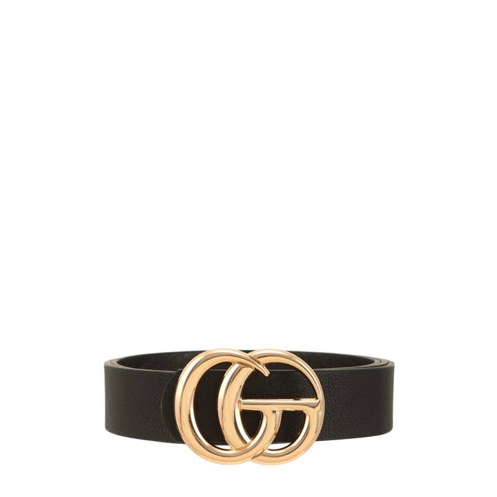 Pink Irene Wholesale - Wholesale Belt - Women's - Classic Faux Leather Belt with GO Buckle