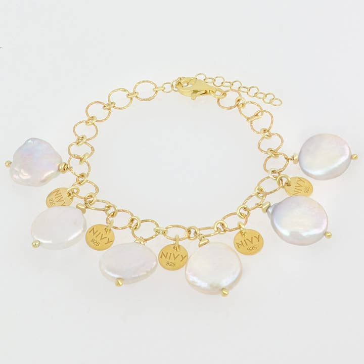 Pulsera de perlas para mujer - Selene para venta al por mayor de Nivy