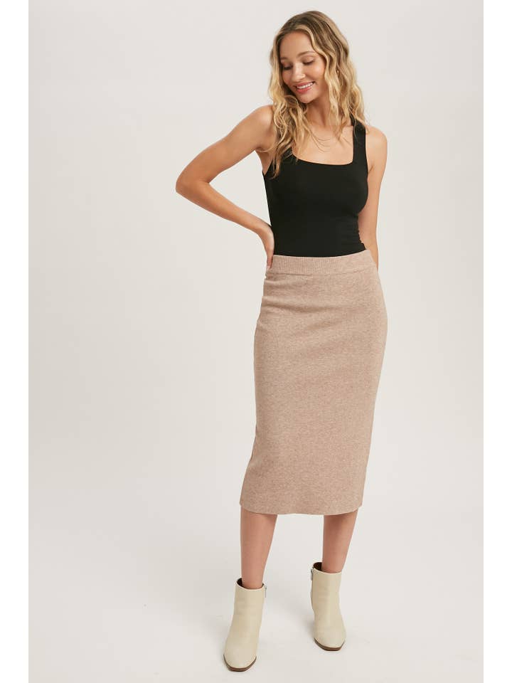 Bluivy - Wholesale Skirt - Women's - H LINE MIDI SWEATER SKIRT38