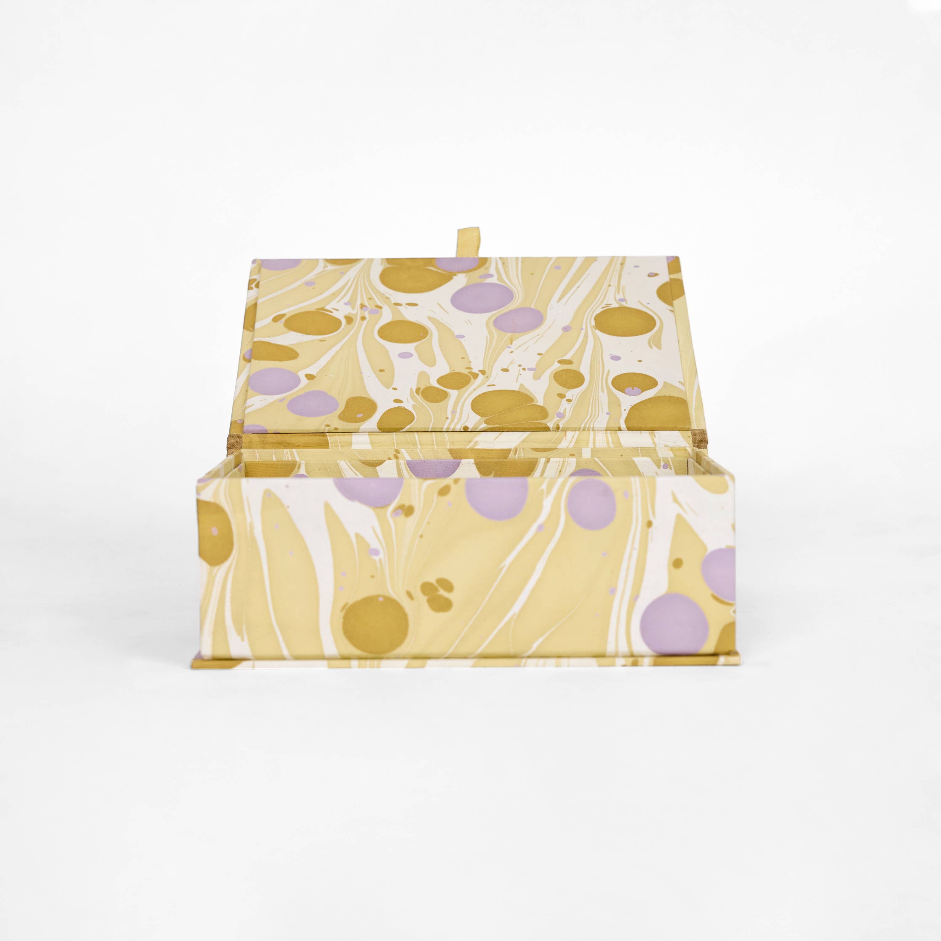 Craft Boat - Venta al por mayor Cajas decorativas - SET DE CAJAS DE RECUERDOS MARMOLADAS - AMARILLO MANTEQUILLA LILA2