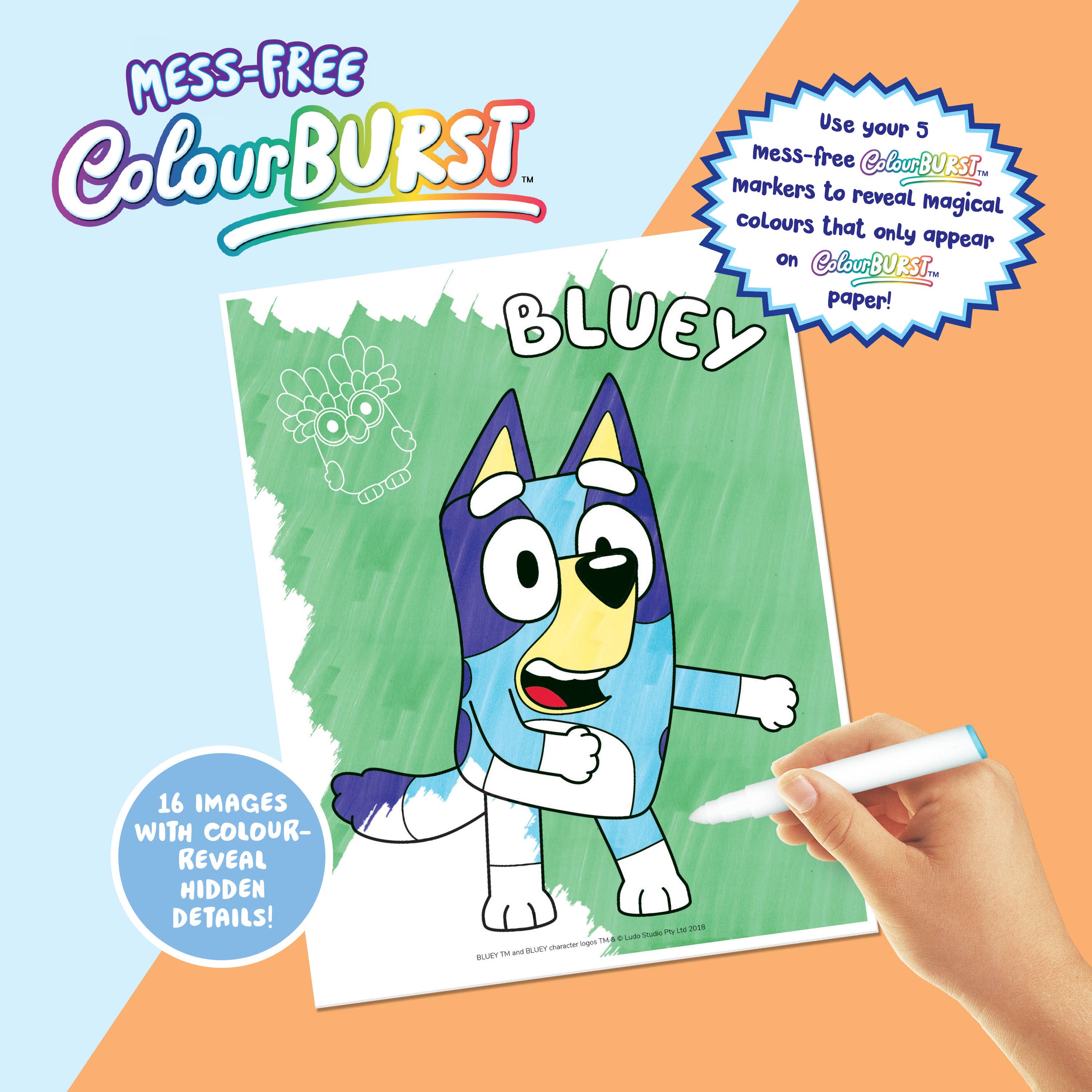 Hinkler Australia - Wholesale Coloring Book - Kids & Baby - Inkredibles Colour Burst Bluey2