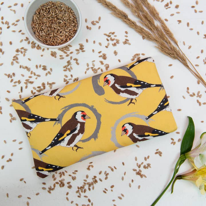 Goldfinch Print Wheat Pack for wholesale by The Owlery