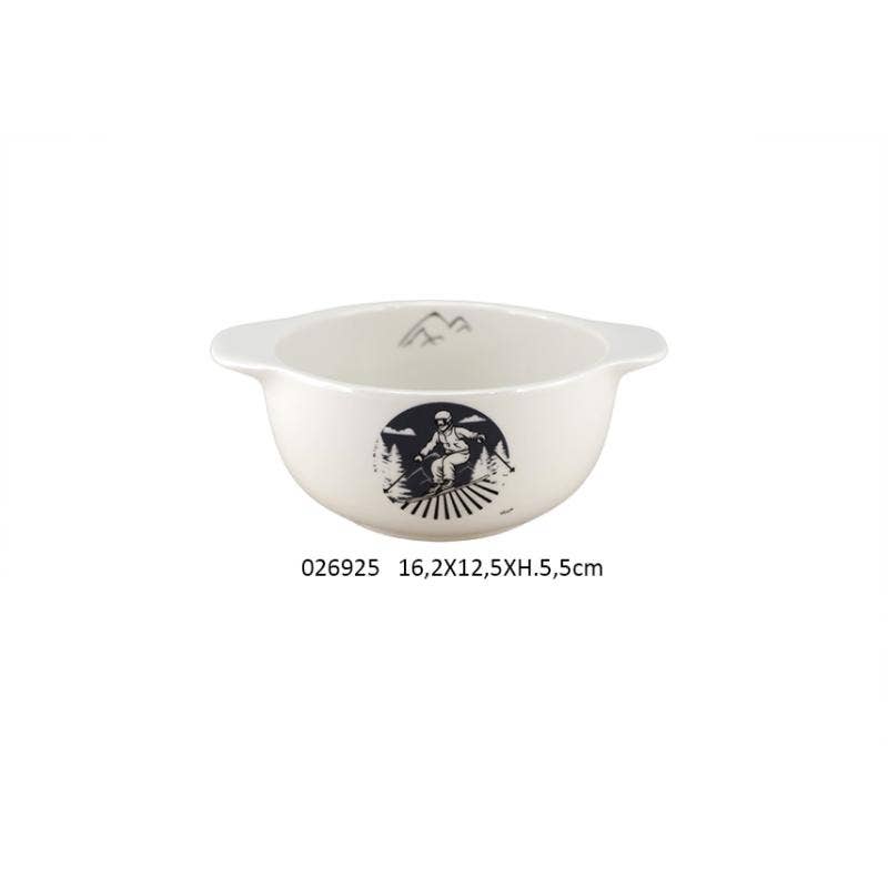 Faye - Wholesale Decorative Tabletop Object - Serac Ear Bowl 16.2 X 12.5 X H.5.5 cm/ 400 ml0