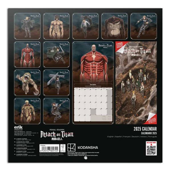 Close Up GmbH - Wholesale Calendar - Attack on Titan Calendar 20251