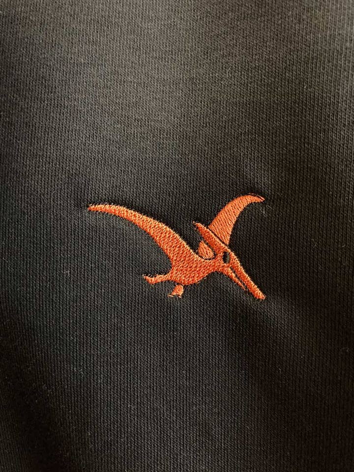 KREUZUEBER - Venta al por mayor Sudadera con capucha - Hombre - Sudadera dinosaurio unisex FLUGY negra