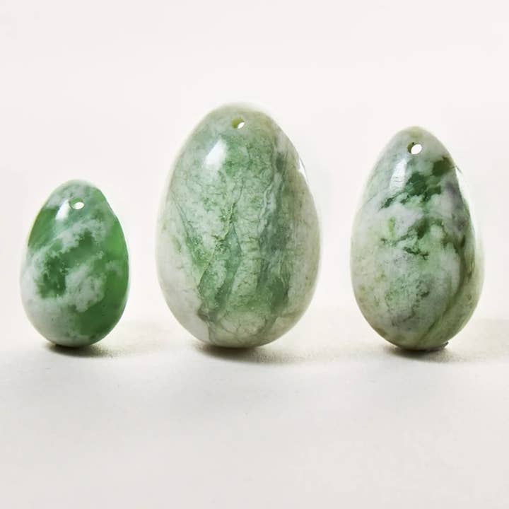 Ecohesens - Wholesale Spiritual Stone/Crystal - Yoni Eggs - Green Jade - Sentara2