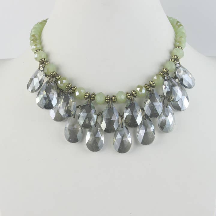 Ole - Vente Collier ras-de-cou - Collier ras-du-cou en forme de goutte d'eau en cristal pour femme3