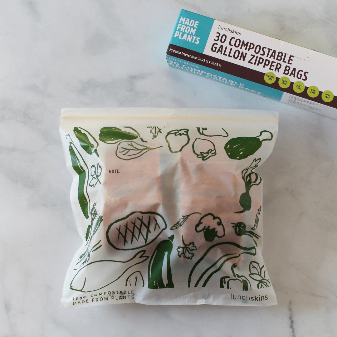 Lunchskins - Wholesale Food Storage Wrap/Bag - Compostable Freezer-Safe Gallon Ziptop Bags 30ct5