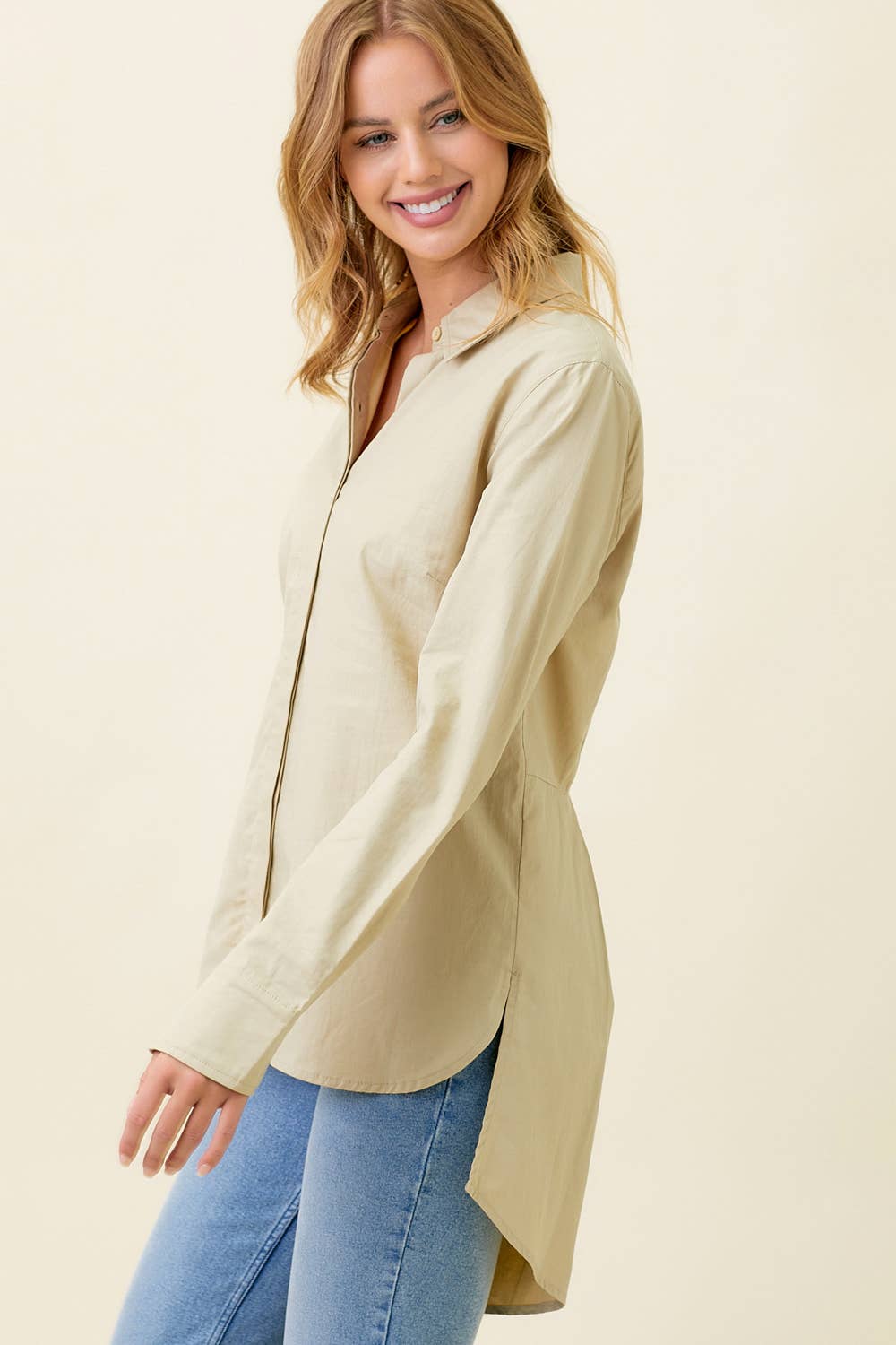 Mystree - Vendita all'ingrosso Camicia button down - Donna - 60263 Camicia posteriore con peplo1