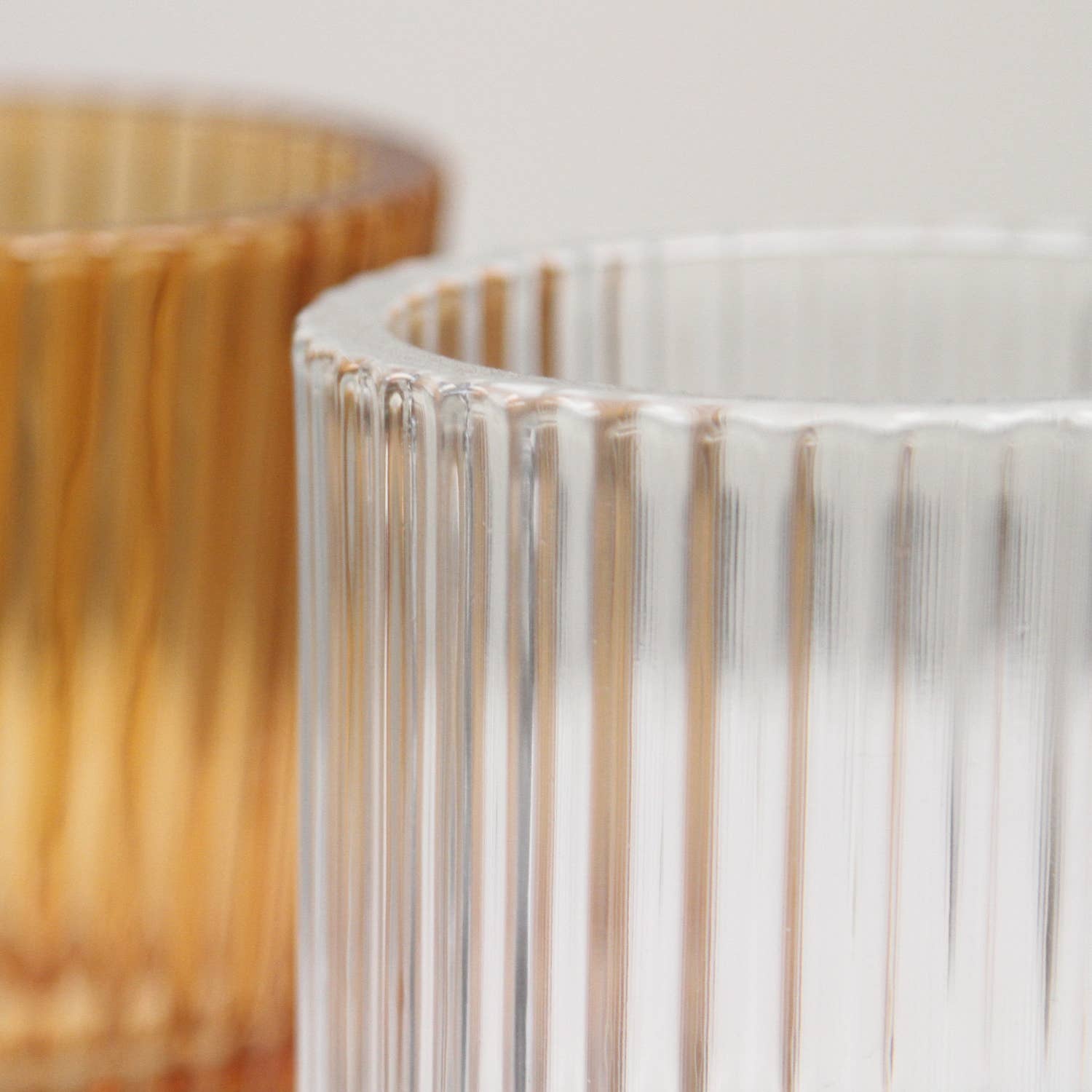 Galore Home – Suporte de vela por atacado – Porta Vela de Vidro Canelado (Altura 10 cm x Diâmetro 9 cm)3