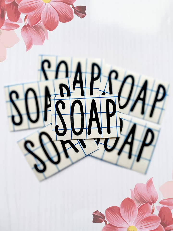 Soap Vinyl Decal for wholesale by Blossom & Bloom