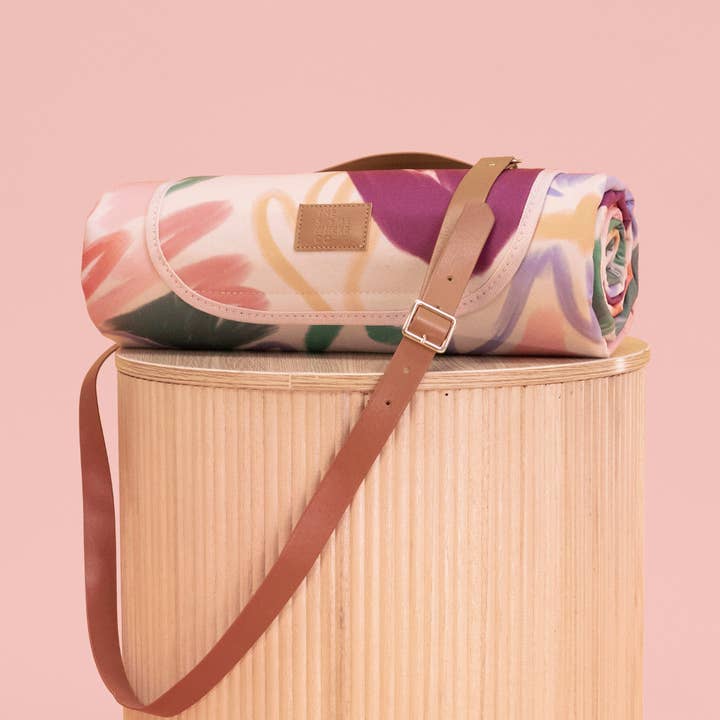 The Somewhere Co. - Wholesale Picnic Blanket - Miss Monet Picnic Rug Blanket with waterproof backing