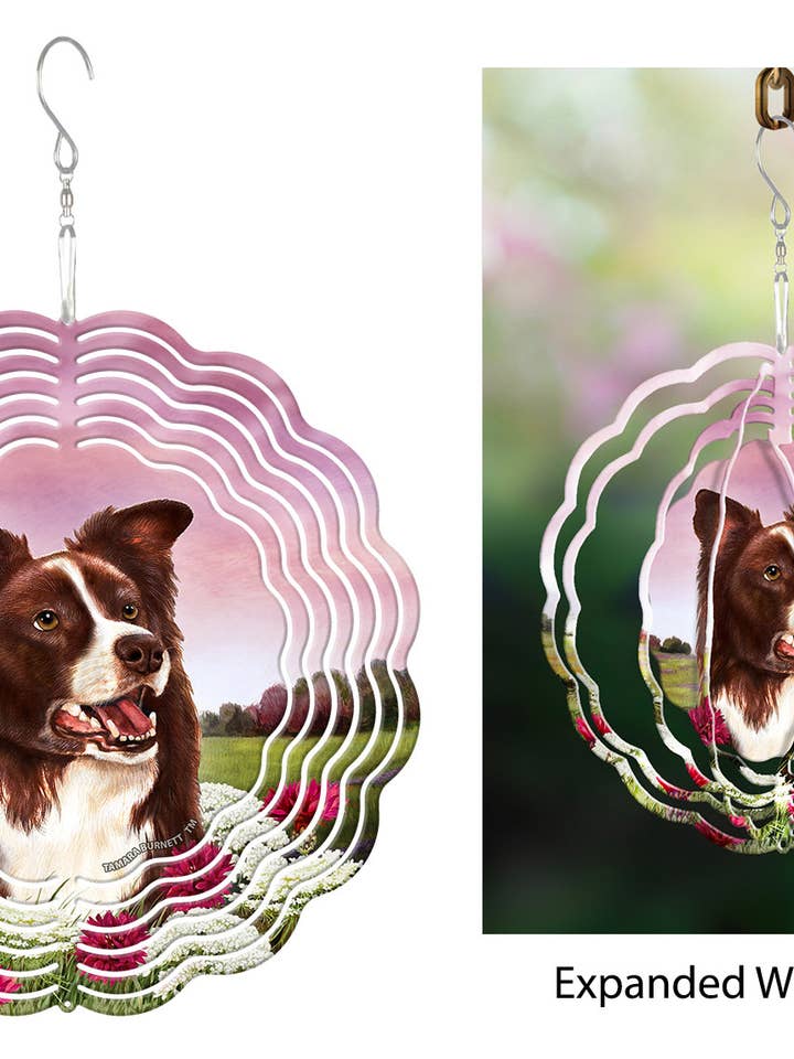 Collie Border (Rojo y Blanco) - Molinillo de Viento para venta al por mayor de Pet Gifts USA, LLC