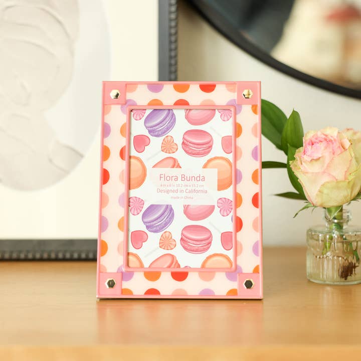 Flora Bunda Inc - Wholesale Picture frame - 4x6 Polkadot Aluminum Picture Frame4