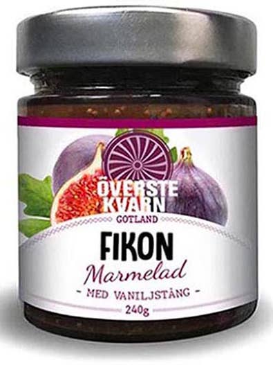 Fig marmalade with vanilla pod 240g for wholesale by Överstekvarn Chili Gotland