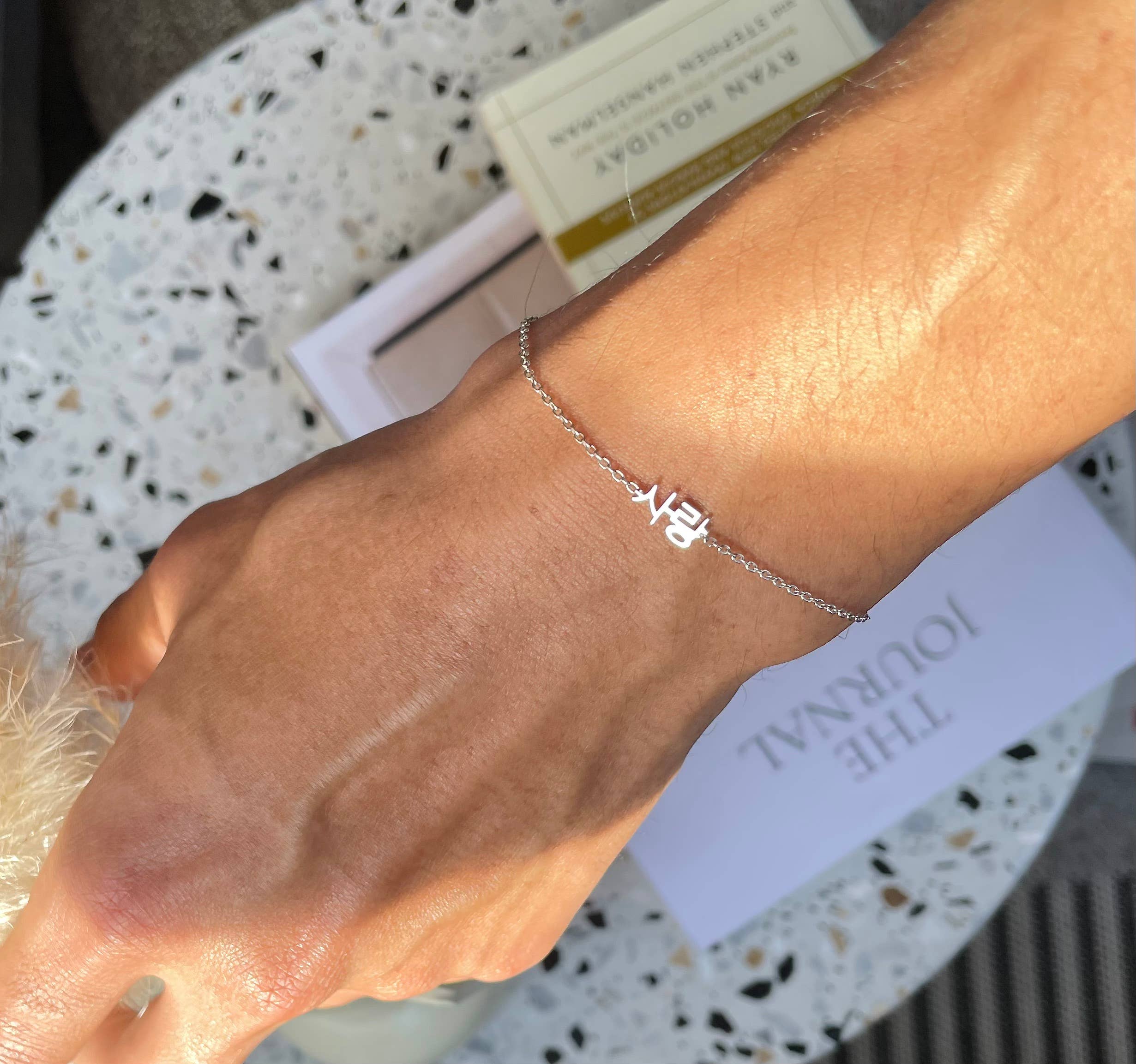 Gummaae - Wholesale Charm/Dangle Bracelet - LOVE IN KOREAN / 사랑 BRACELET4