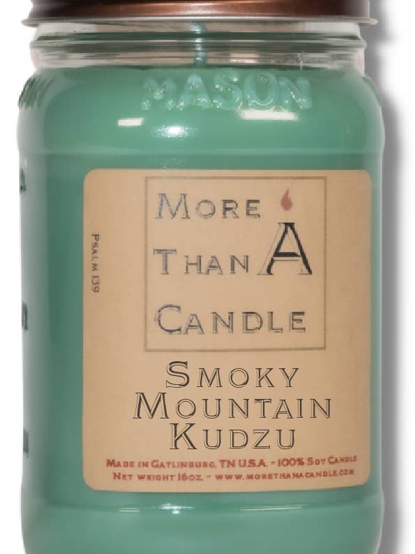 Smoky Mountain Kudzu - 16 oz Mason Jar for wholesale by More Than Candle