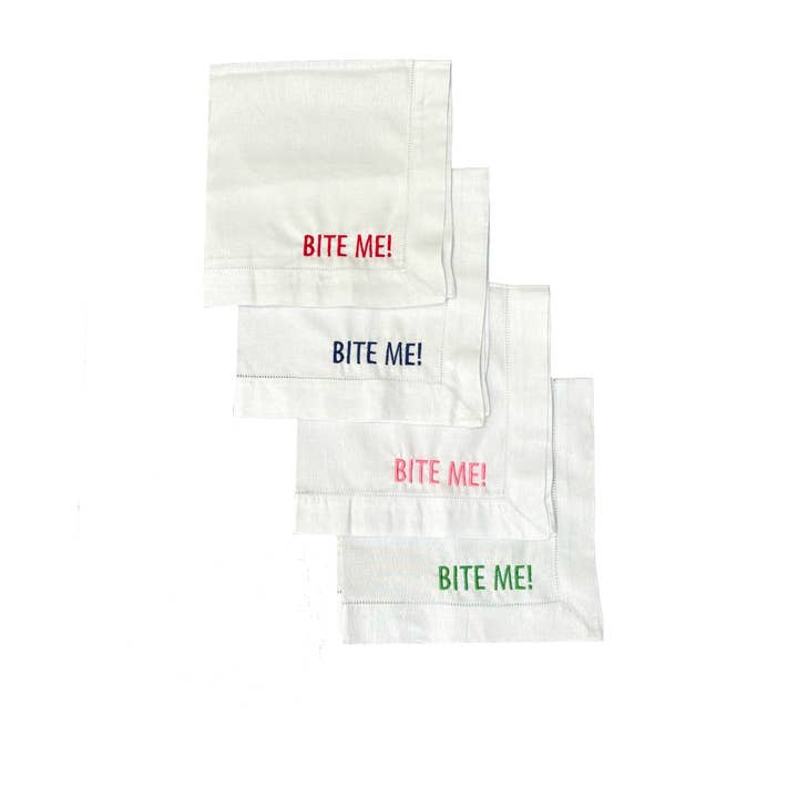 Bite Me Coloured Napkins for wholesale by LillyLoves LTD