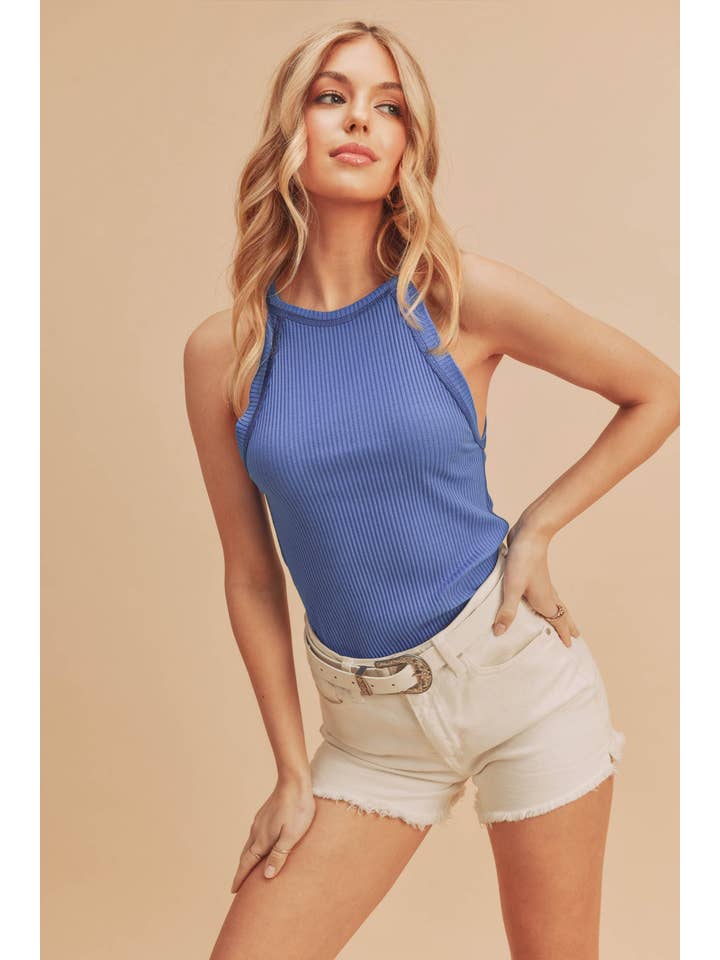 AEMI + CO - Wholesale Tank Top - Women's - 8209BN Edie Solid Tank