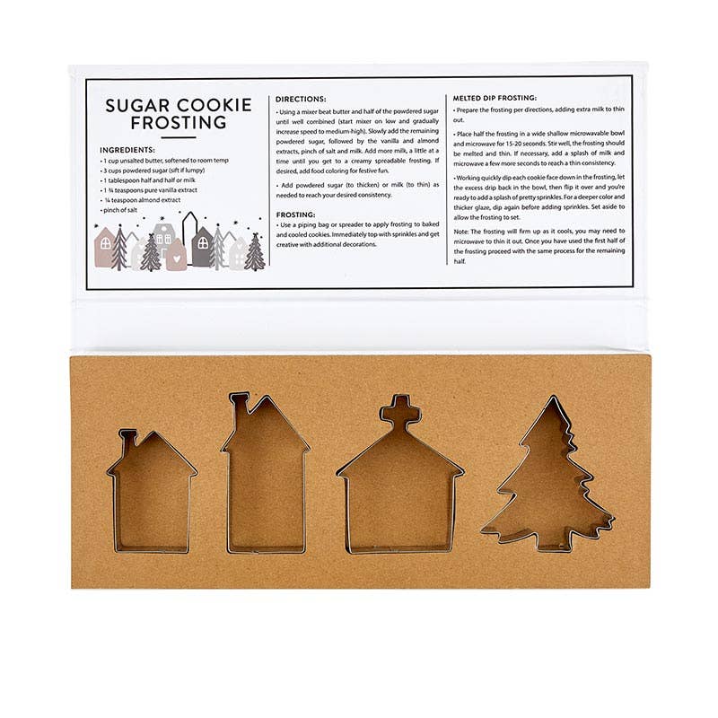 Santa Barbara Design Studio by Creative Brands - Wholesale Cookie Cutter - Christmas Village Cookie Cutter Book Box - Set of 41