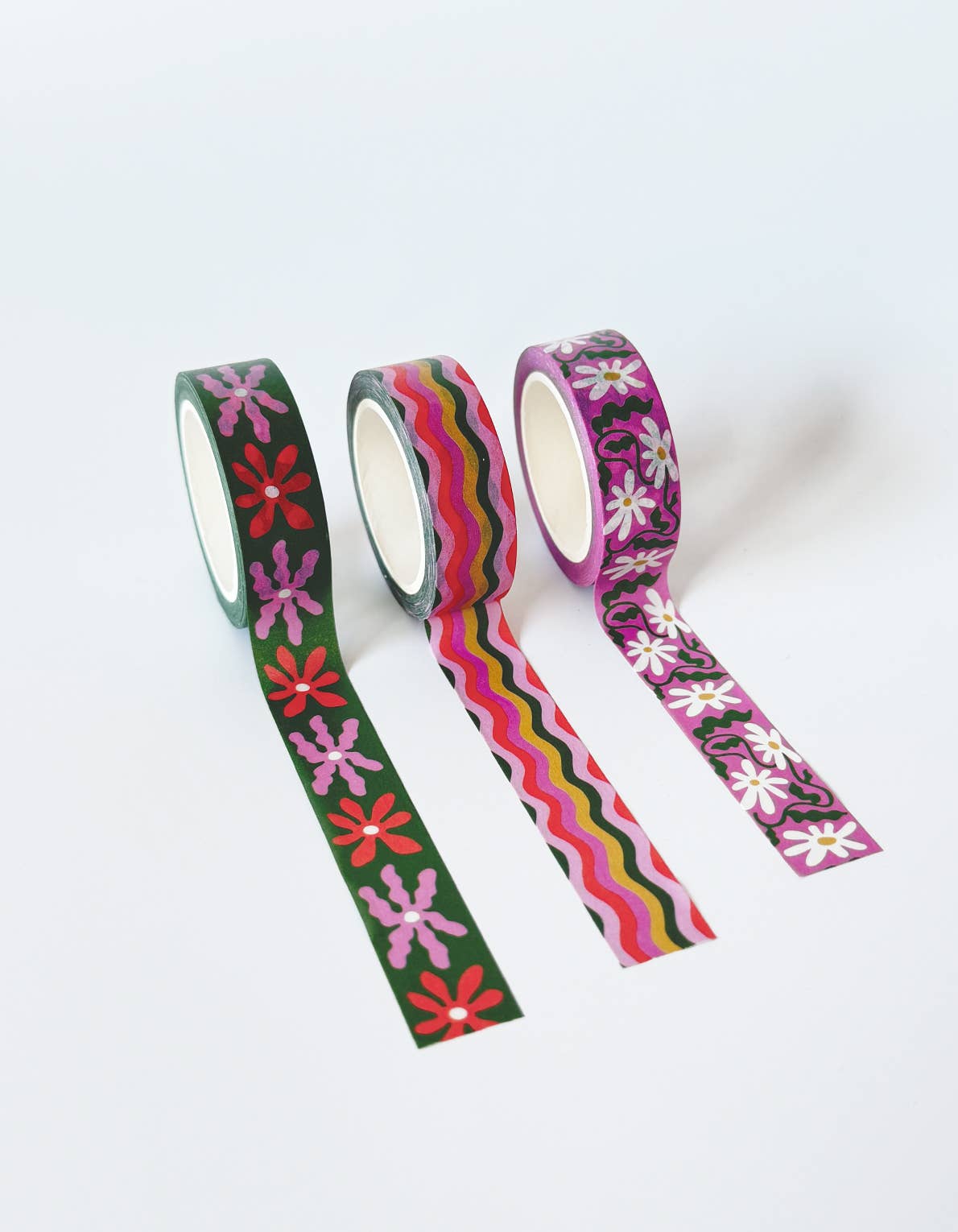 Idlewild Co. - Wholesale Washi Tape - Washi Tape, Set of 3 | Wavy Daisy 1