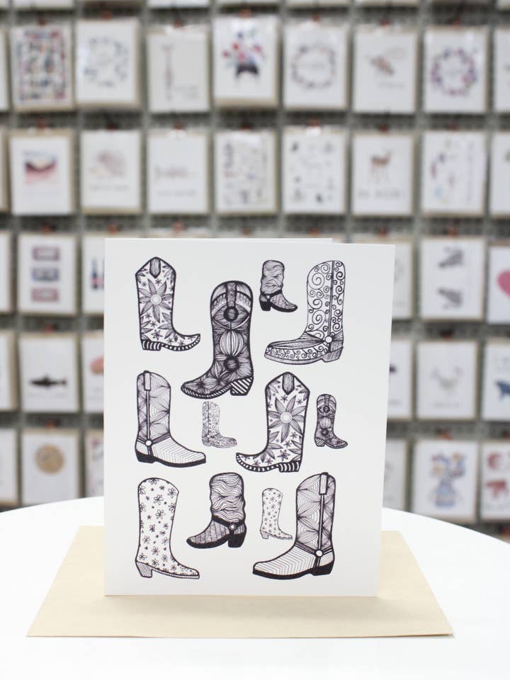 Lots of Boots Card for wholesale by Covered With Art