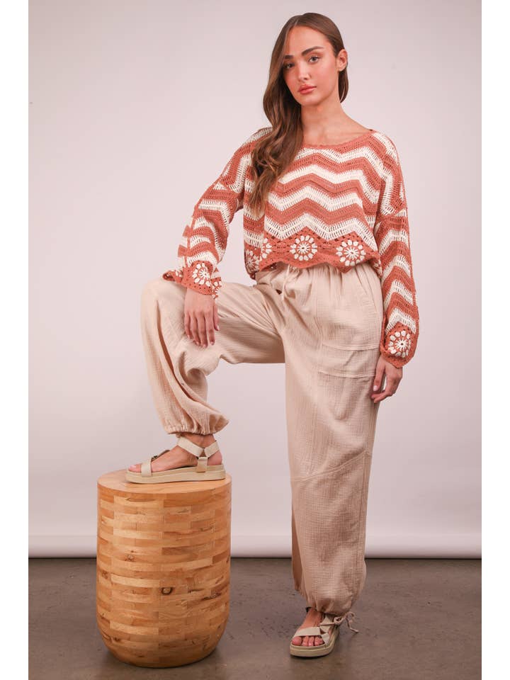 VERY J - Wholesale Pants - Women's - NP70803-Wide Leg Gauze Solid Pants