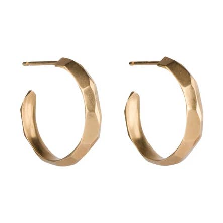 Créoles Denali en or jaune pour la vente par Corey Egan