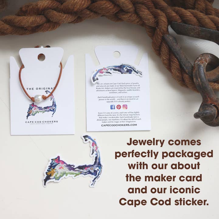 Cape Cod Chokers - Wholesale Anklet - Recycled Sea Glass Leather Anklet