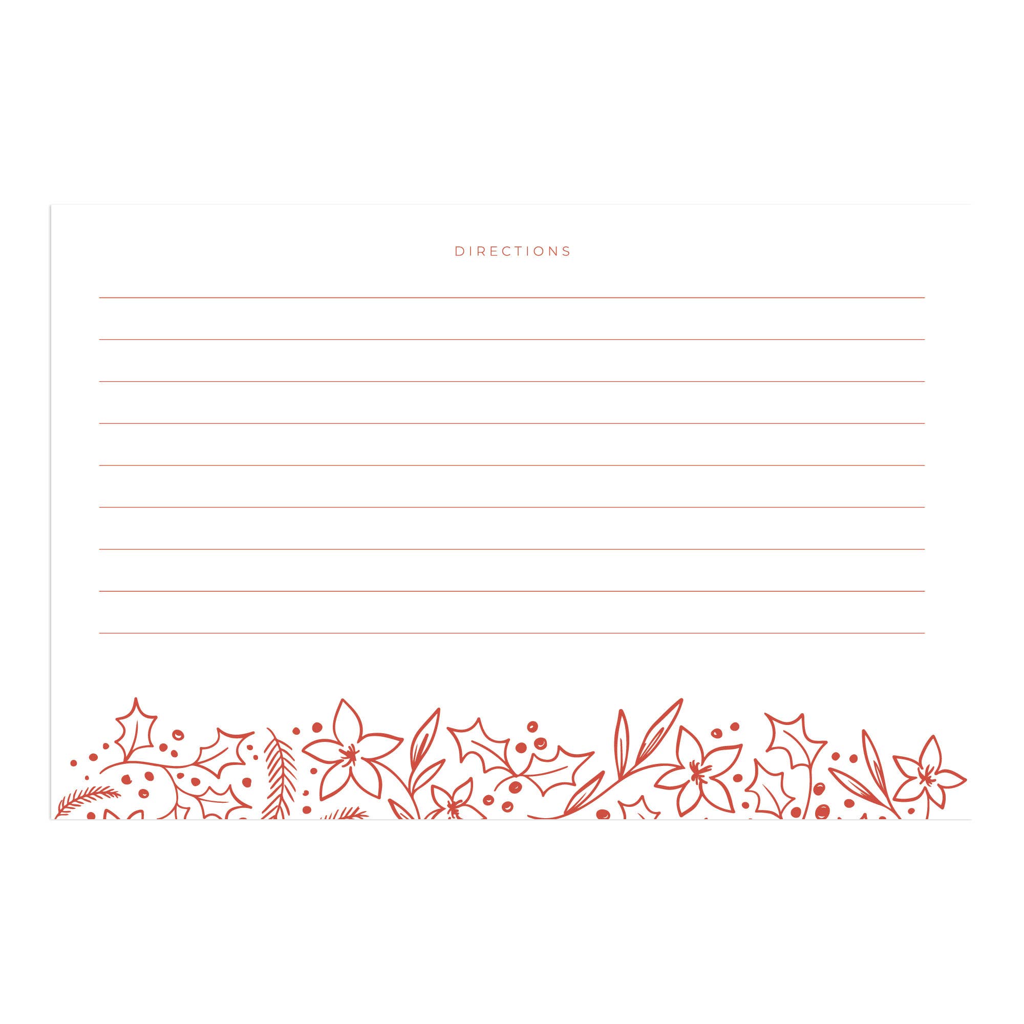 1canoe2 | One Canoe Two Paper Co. - Wholesale Recipe Card - Holiday Floral Recipe Cards1