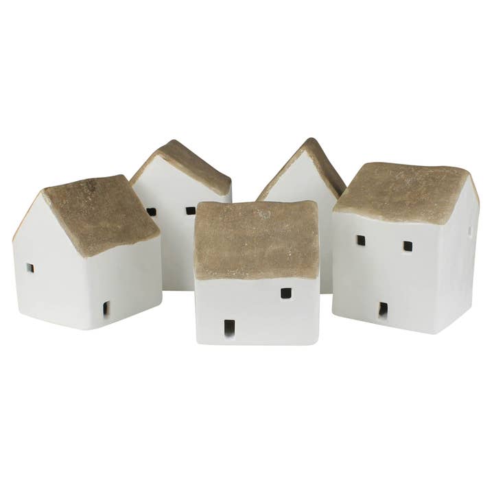 HomArt - Wholesale Decorative Tabletop Object - Cottages, Ceramic - Set of 5, Asst.