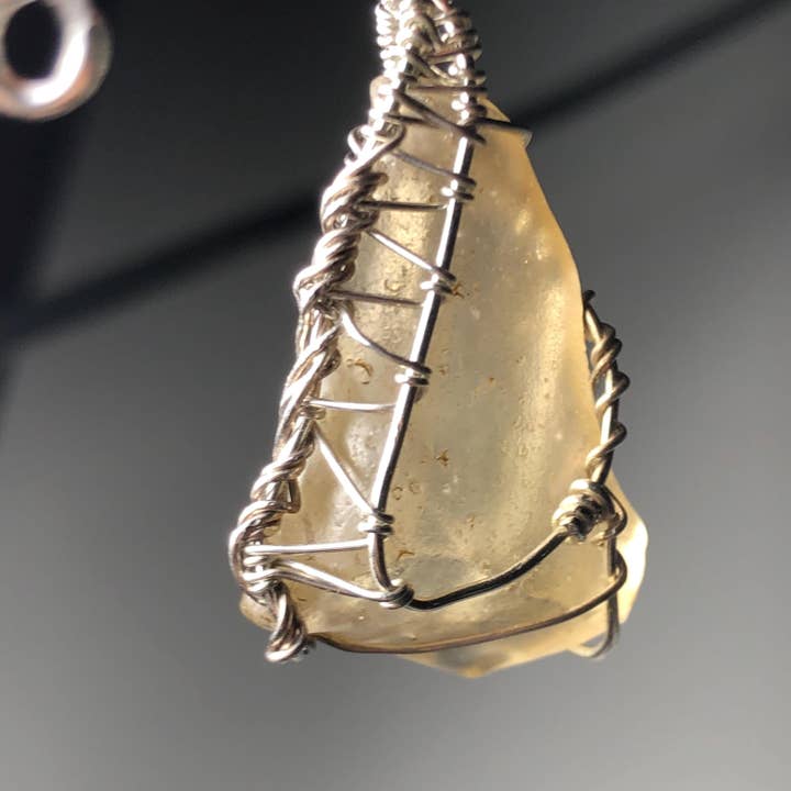 Wildheart Crystals - Wholesale Pendant/Charm Necklace - Libyan Desert Glass 925 Silver Pendant with Chain6