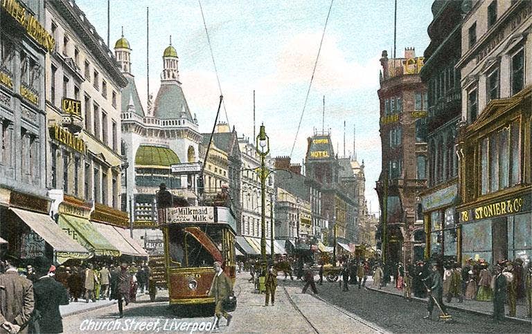 Found Image Press - Wholesale Stationery/Notecard Set - Greeting Card EN-156 Church Street, Liverpool, England0