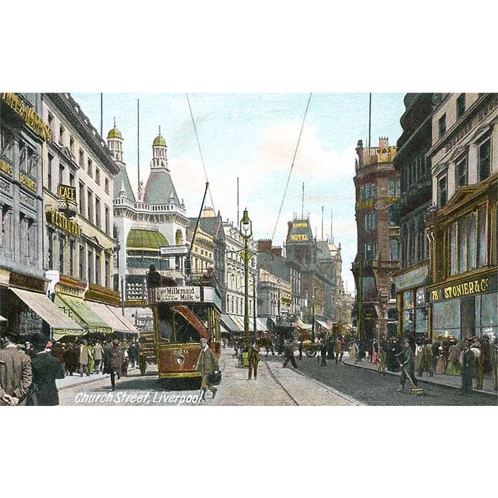 Found Image Press - Wholesale Stationery/Notecard Set - Greeting Card EN-156 Church Street, Liverpool, England