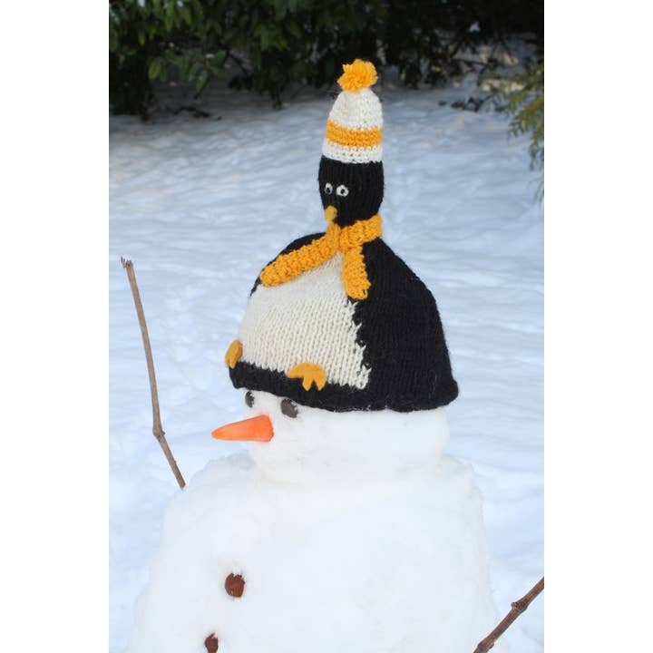 One Colour Kids Animal Bobble Hat Penguin for wholesale on Faire2