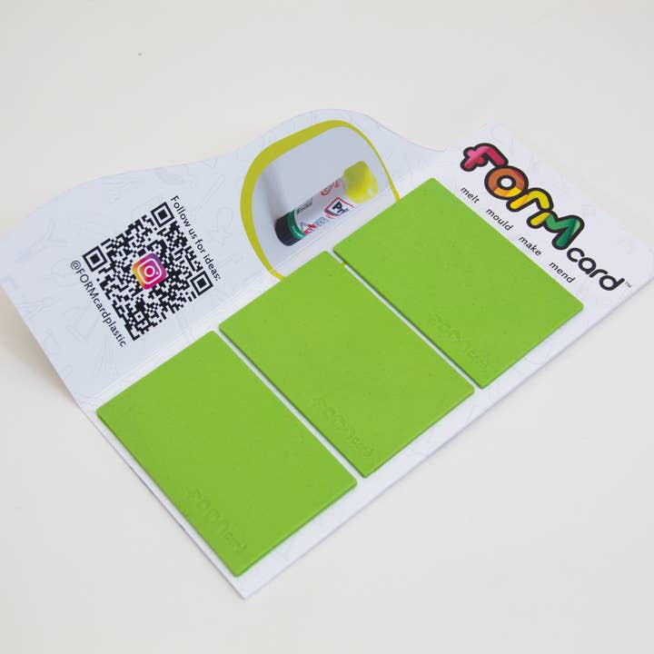 GREEN meltable mouldable FORMcard for wholesale by FORMcard