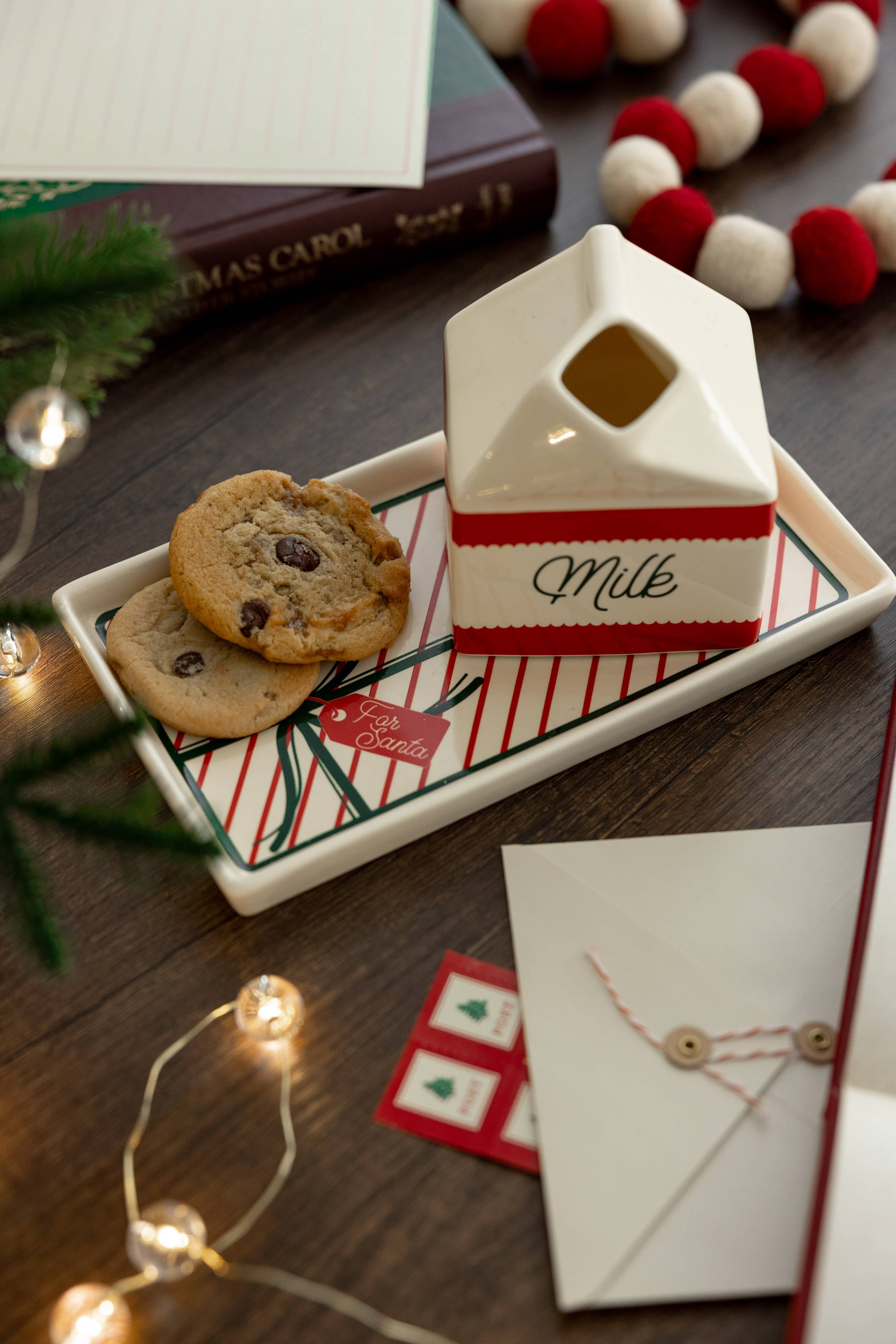 Steel Mill and Co. - Wholesale Serving Tray - Milk and Cookies Set, Bow8