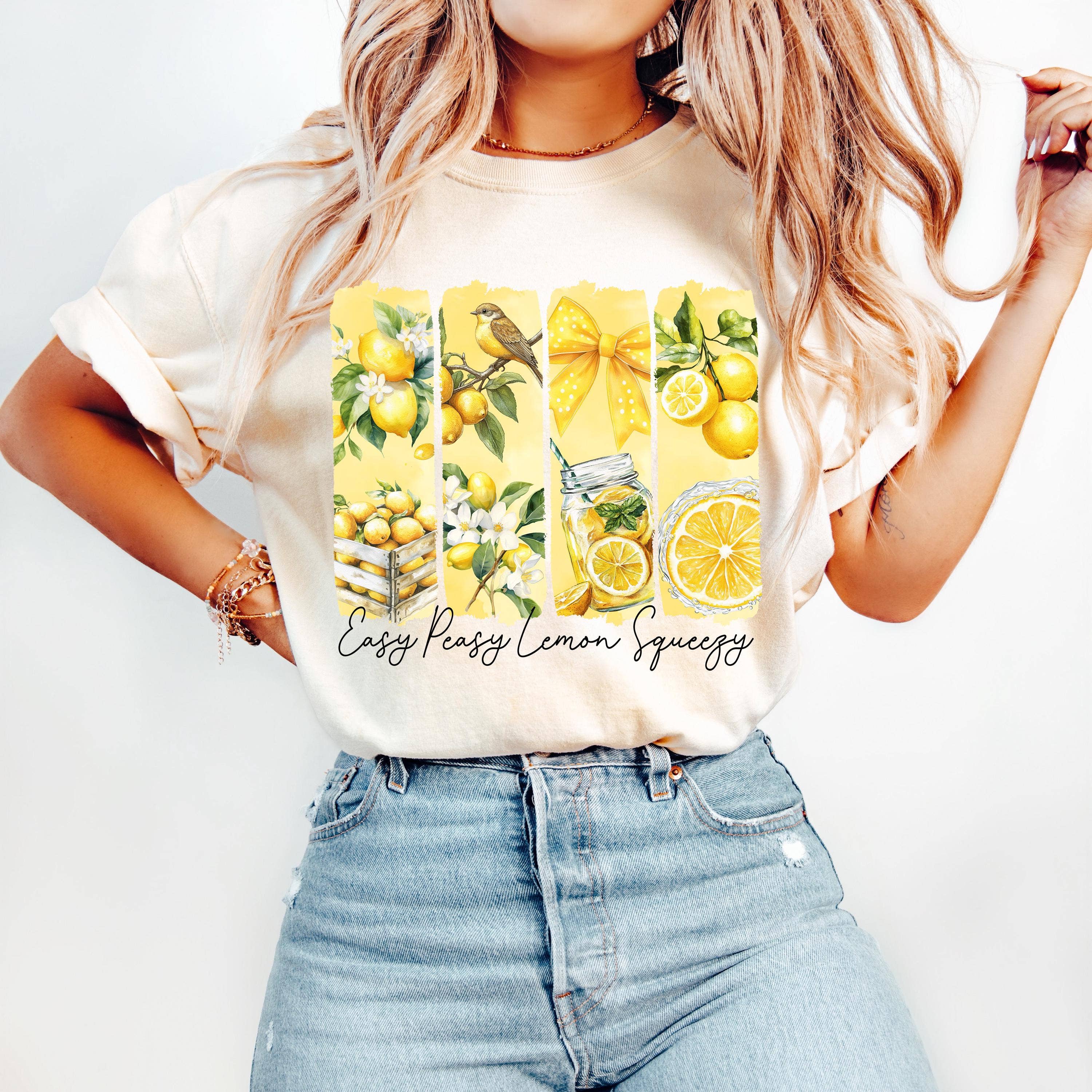 NVC Ecommerce LLC - Wholesale T-Shirt (Graphic) - Women's - Preppy Lemon Summer T-Shirt, Lemon Coquette Sweatshirt
